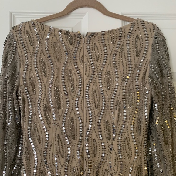 Adrianna Papell Long Sleeve Sequin Dress - Picture 5 of 6